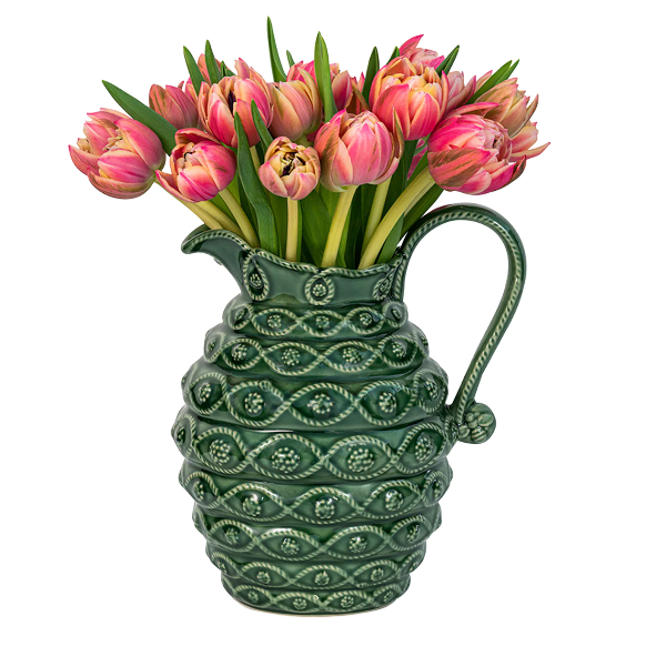 Veronica Beard Jardins Du Monde Green Pitcher Vase