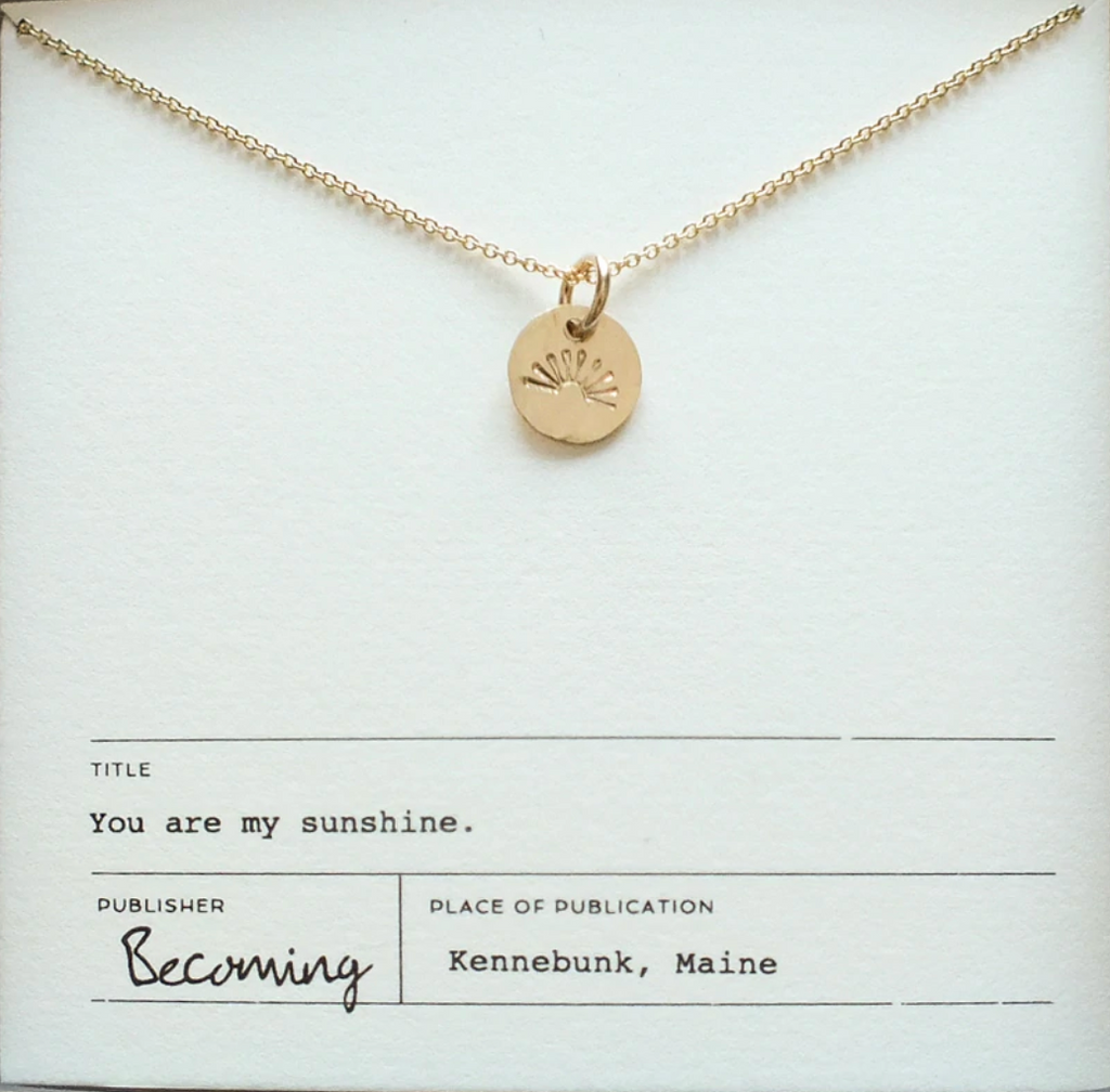 You Are My Sunshine Necklace