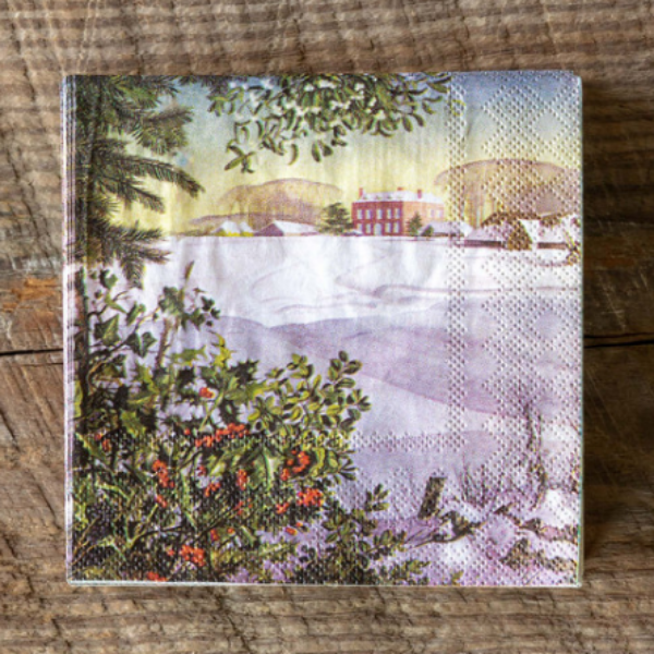 Winter Scene Paper Beverage Napkins