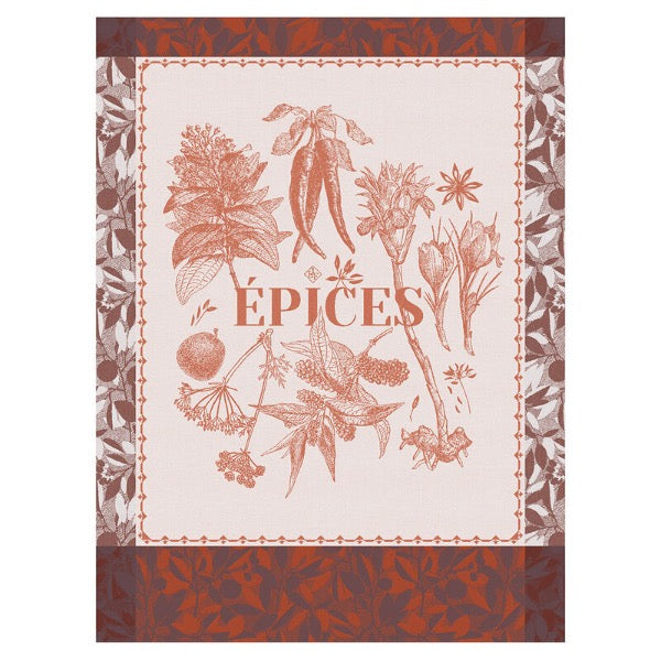 Épices & Aromates Red Tea Towel