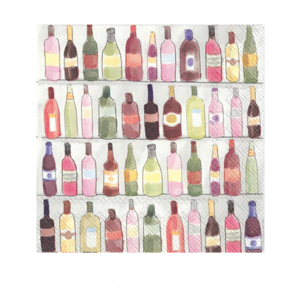Wine Shelves Cocktail Napkin