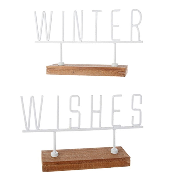 Winter Wishes Word Art