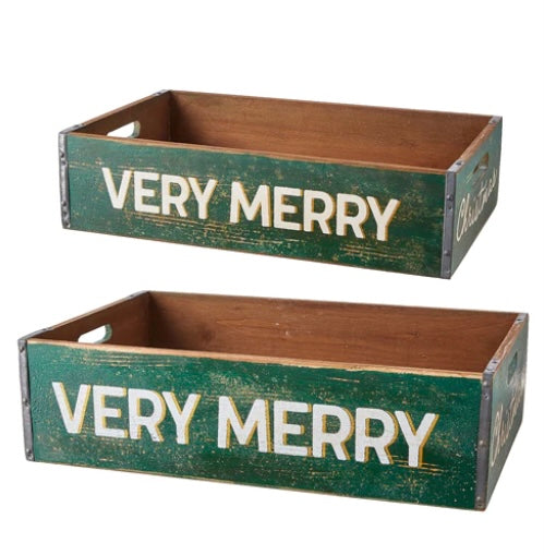 Very Merry Christmas Crates