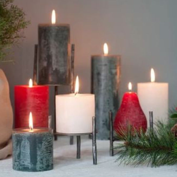 Holiday Timber Pillar Candle